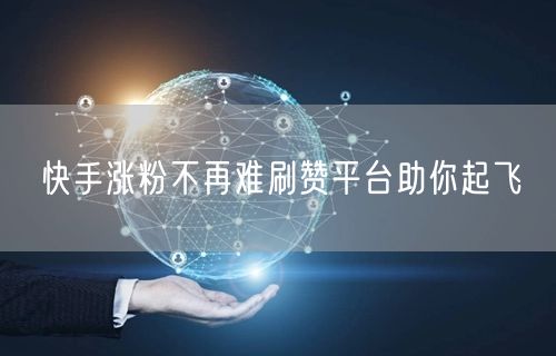 快手涨粉不再难刷赞平台助你起飞