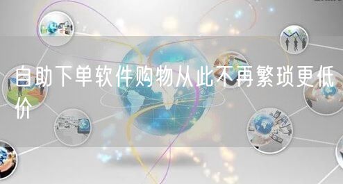 自助下单软件购物从此不再繁琐更低价